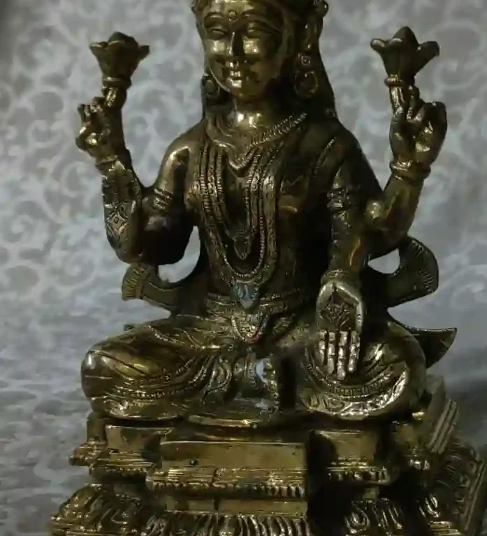 Antique Brass Goddess Laks...